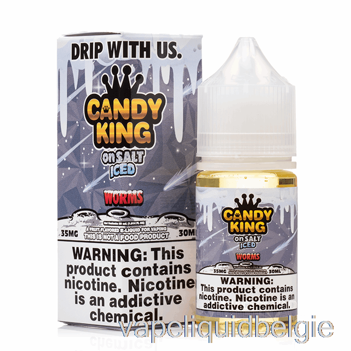 Vape Vloeibare Ijswormen - Candy King Op Zout - 30 Ml 35 Mg